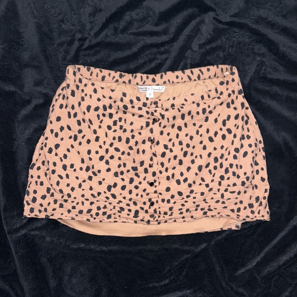 Cheetah Print Skater Skirt